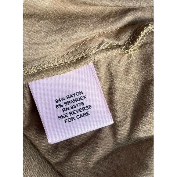 Women’s plus Size 1X blouse Philosophy olive Green embroidery on the front - Picture 8 of 12